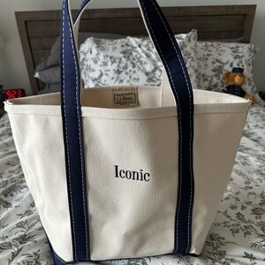 L.L. Bean  Navy Tote New With Iconic Embroidery 
Giftable Condition
